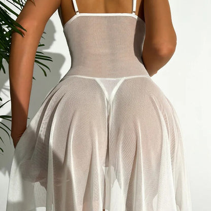 Sophia's Angelic Temptress Slip Dress