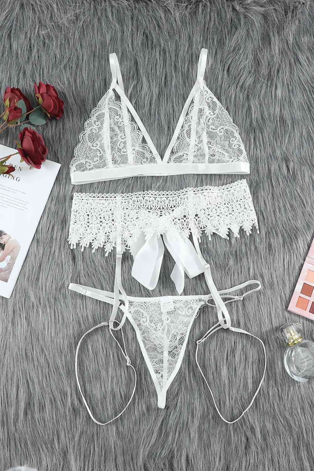 Iris' Angelic Lace Lingerie Set