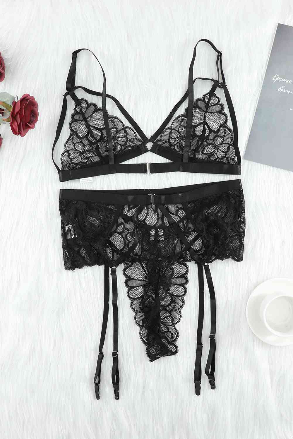 Nadine's Eclipse Lace Lingerie Set