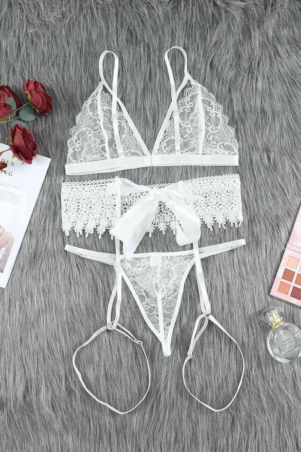 Iris' Angelic Lace Lingerie Set